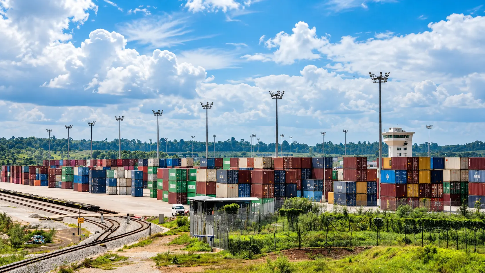 Landasan rel dan kawasan pengendalian kargo di Perlis Inland Port