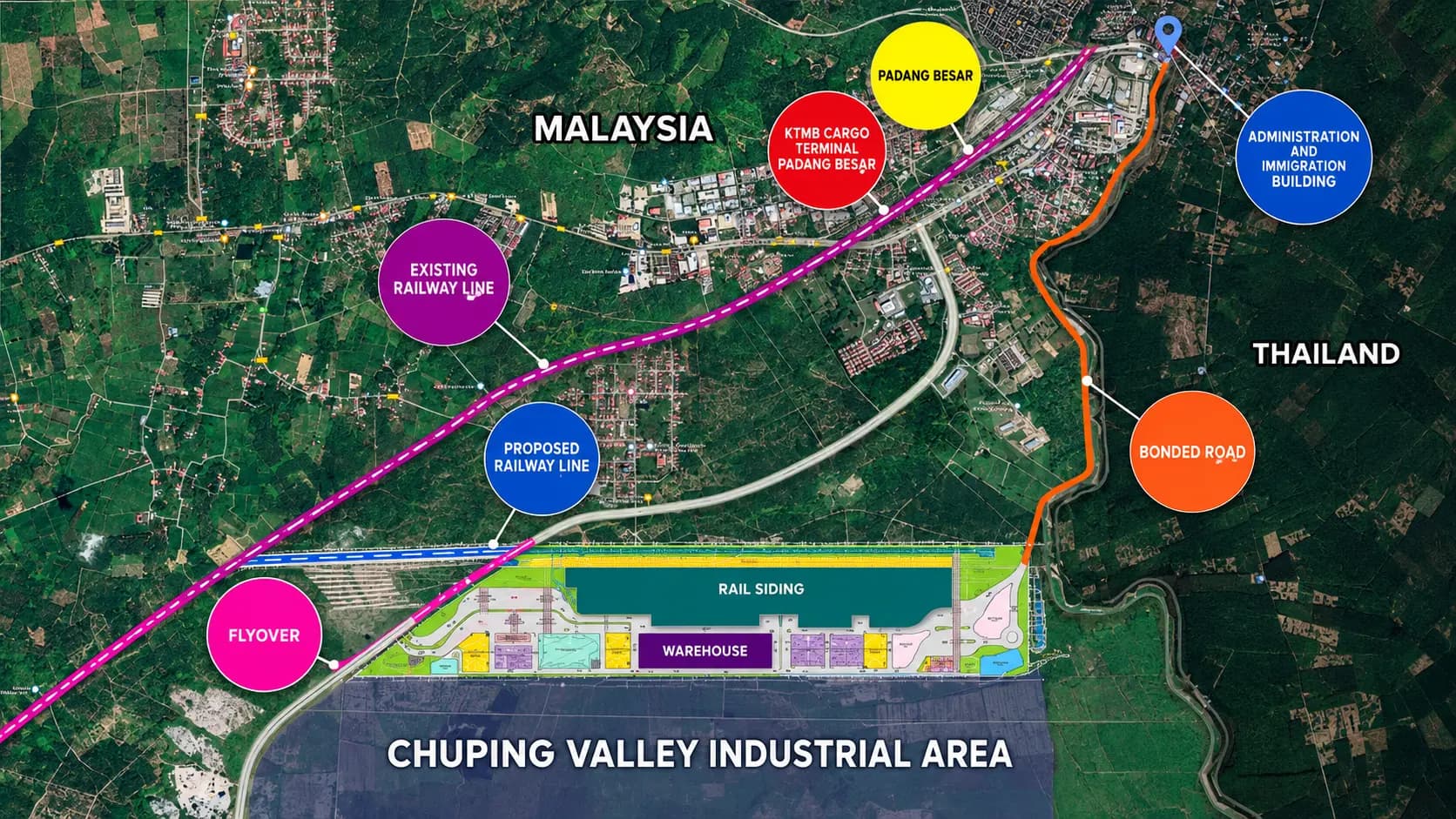 Jaringan logistik Perlis yang menghubungkan Malaysia dengan Thailand dan pasaran serantau
