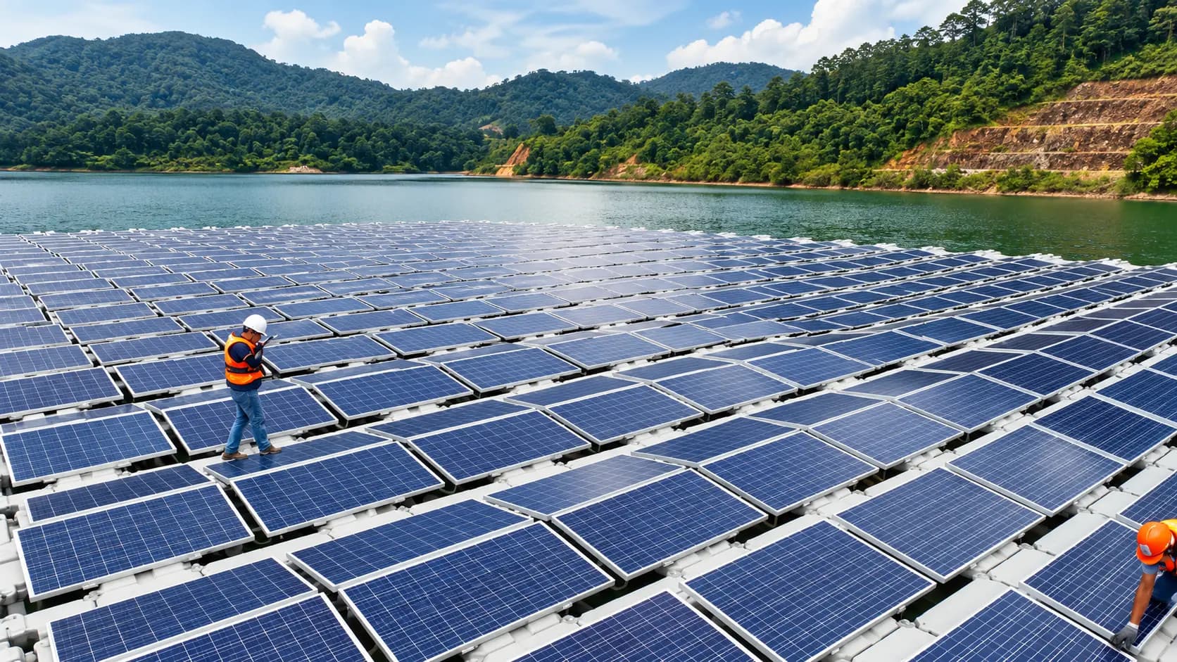Sistem solar terapung dan penyimpanan tenaga bagi projek Kenyir